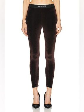 Tom Ford Chocolate Brown Velvet  Leggings